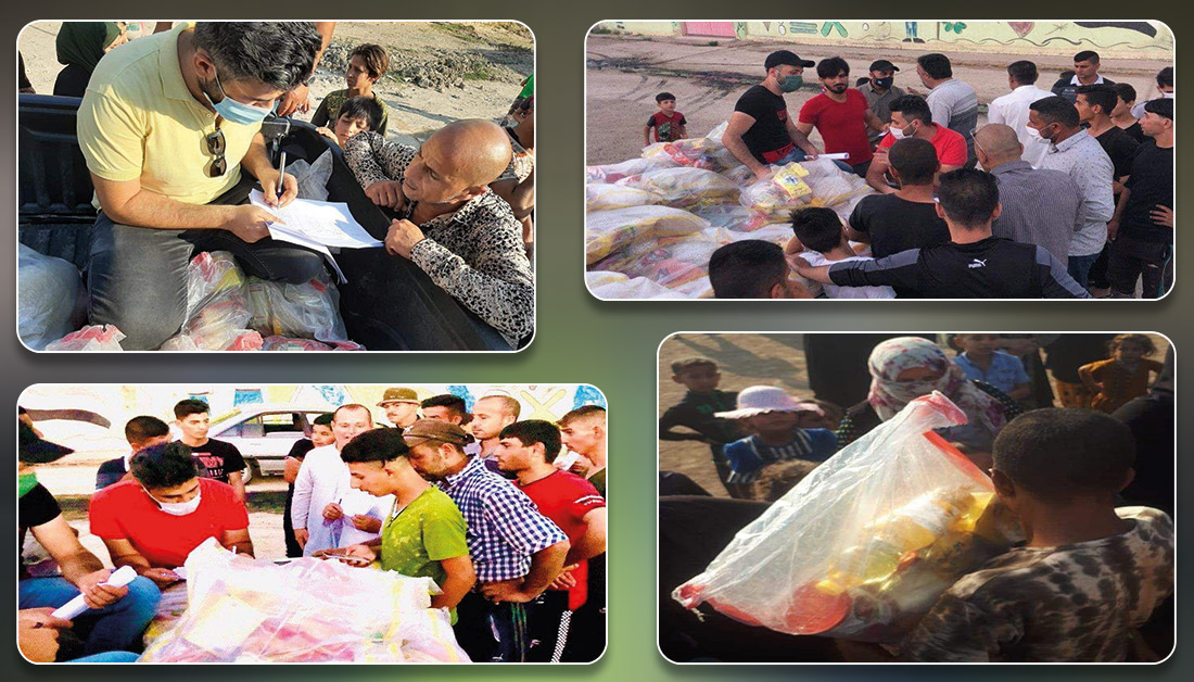 سِلال غذائية ومنح مالية من مرقد الامام الحسين (ع) لأهالي الموصل بعد لقاء عشائرهم بممثل السيد السيستاني