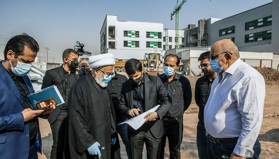 بالصور:ممثل السيستاني يتابع سير العمل في احدث مستشفى لعلاج امراض السرطان ومجمع للمدارس لانجازهما بالوقت المحدد