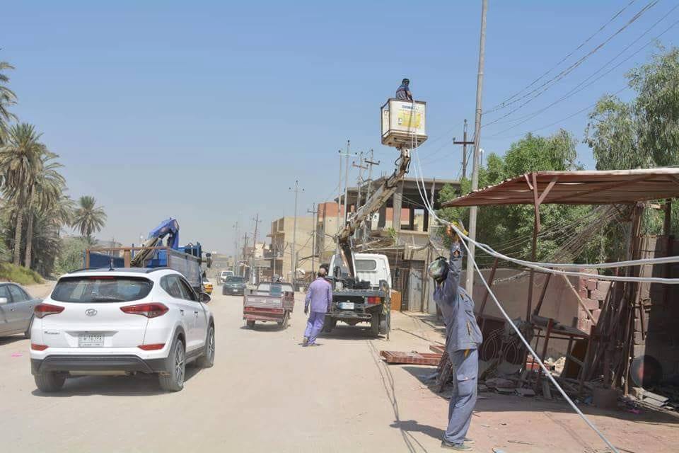 كربلاء مستمرة برفع التجاوزات عن الشبكة الكهربائية