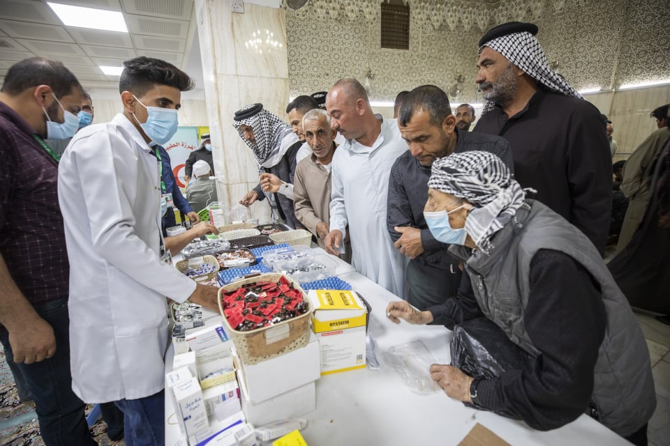 مفارز العتبة الحسينية الطبيّة تقدم خدماتها لزائري النصف من شعبان في كربلاء