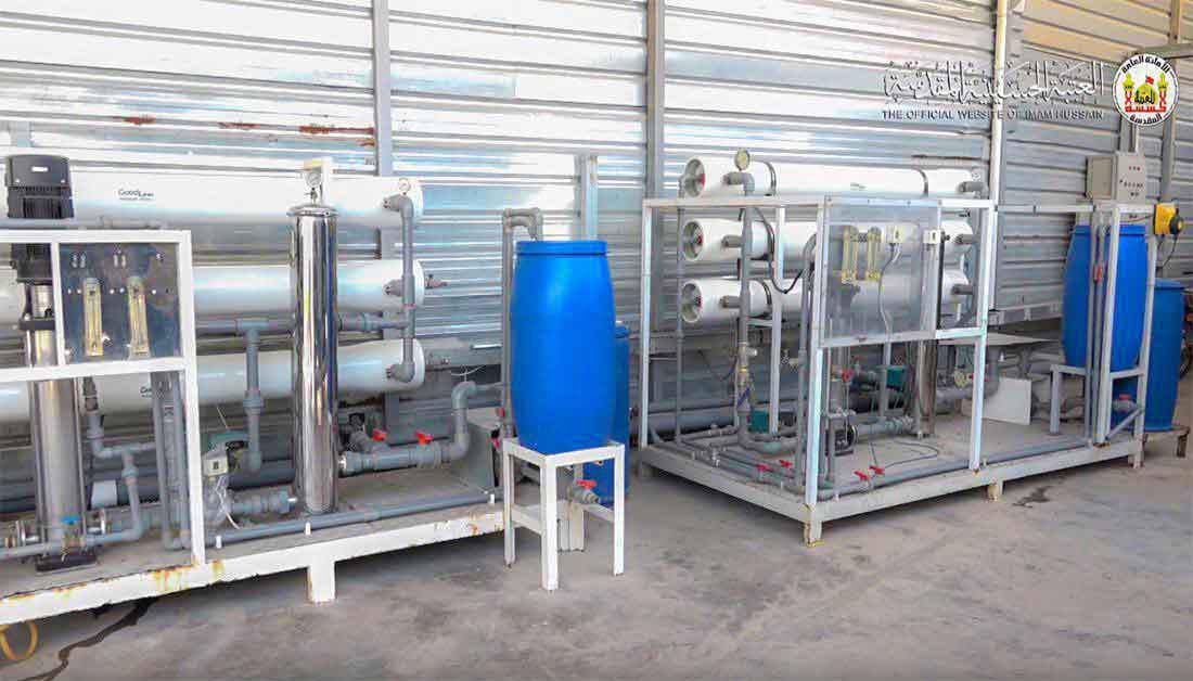 كربلاء:مناطق تتنعم بمياه شرب معقمة ومبردة من خلال اكثر من 100 محطة تنقية حديثة ..تعرف على الجهة المجهزة