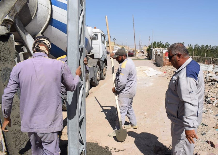 توزيع كهرباء ميسان " يعلن البدأ بمشروع استحداث مغذيات عدد ( ١٣) لتغذية مناطق شمال العمارة