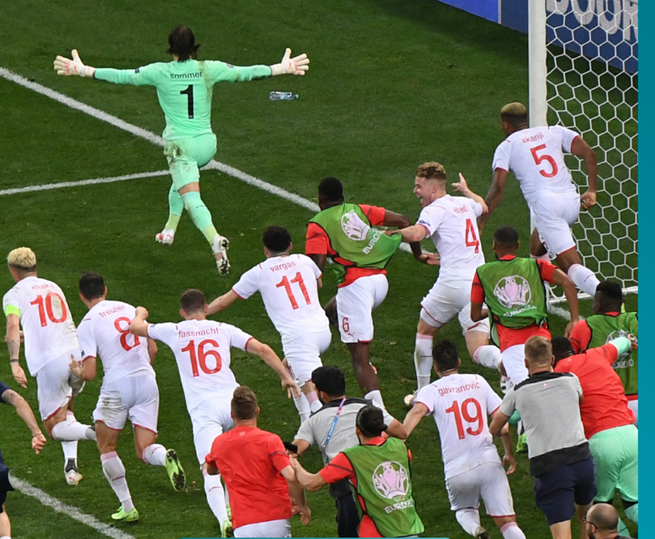 سويسرا تتغلب على فرنسا "بطلة العالم" وتقصيها من أمم أوروبا