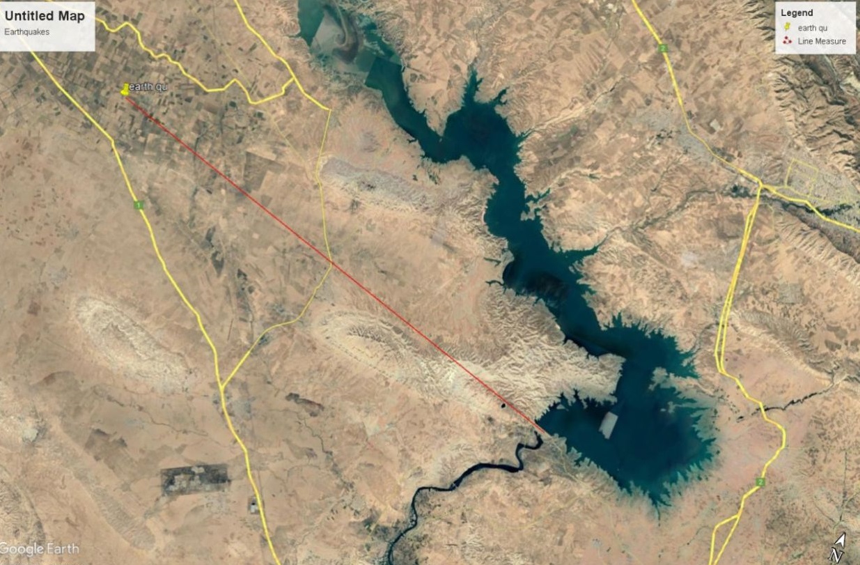 تفاصيل عن الهزة الارضية التي ضربت شمال غربي نينوى وتاثيرها على سد الموصل