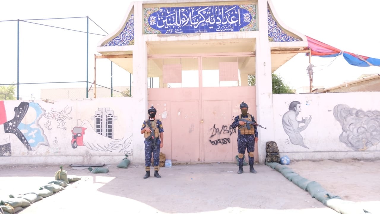 بالصور : شرطة كربلاء تنفذ ممارسات أمنية واسعة لتأمين المراكز الانتخابية