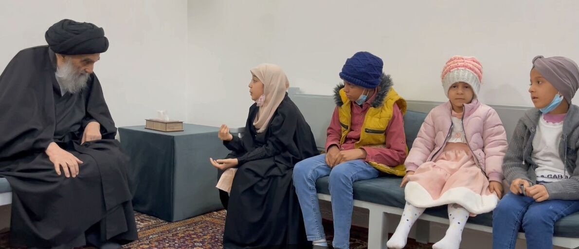 كيف تفاعل رواد مواقع التواصل الاجتماعي مع زيارة الأطفال المُصابين بالسرطان لسماحة السيد السيستاني؟