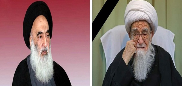 المرجع السيستاني يعزي بوفاة آية الله الشيخ الصافي الگلپايگاني:كان من حسنات هذا الزمان ومن المتميزين لخدمة الدين