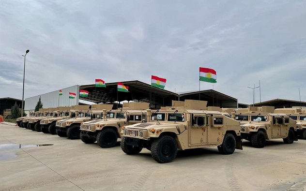 البيشمركة تتسلم مساعدات عسكرية من التحالف الدولي