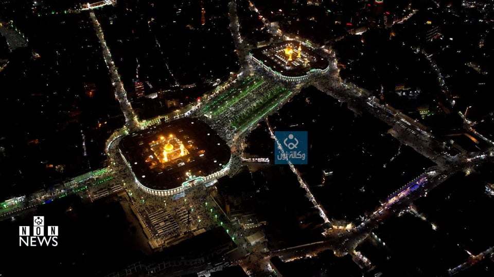 شاهد بالصور:كربلاء في ليلة القدر تصوير من الجو