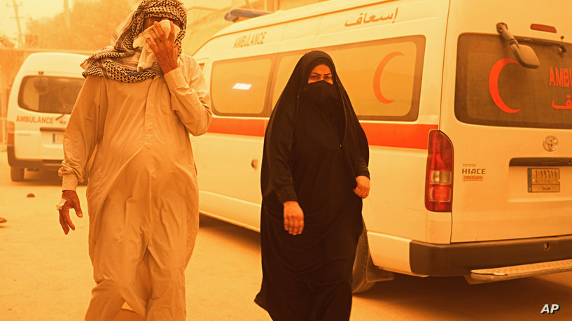 4 آلاف حالة  اختناق في العراق من جراء العاصفة الترابية
