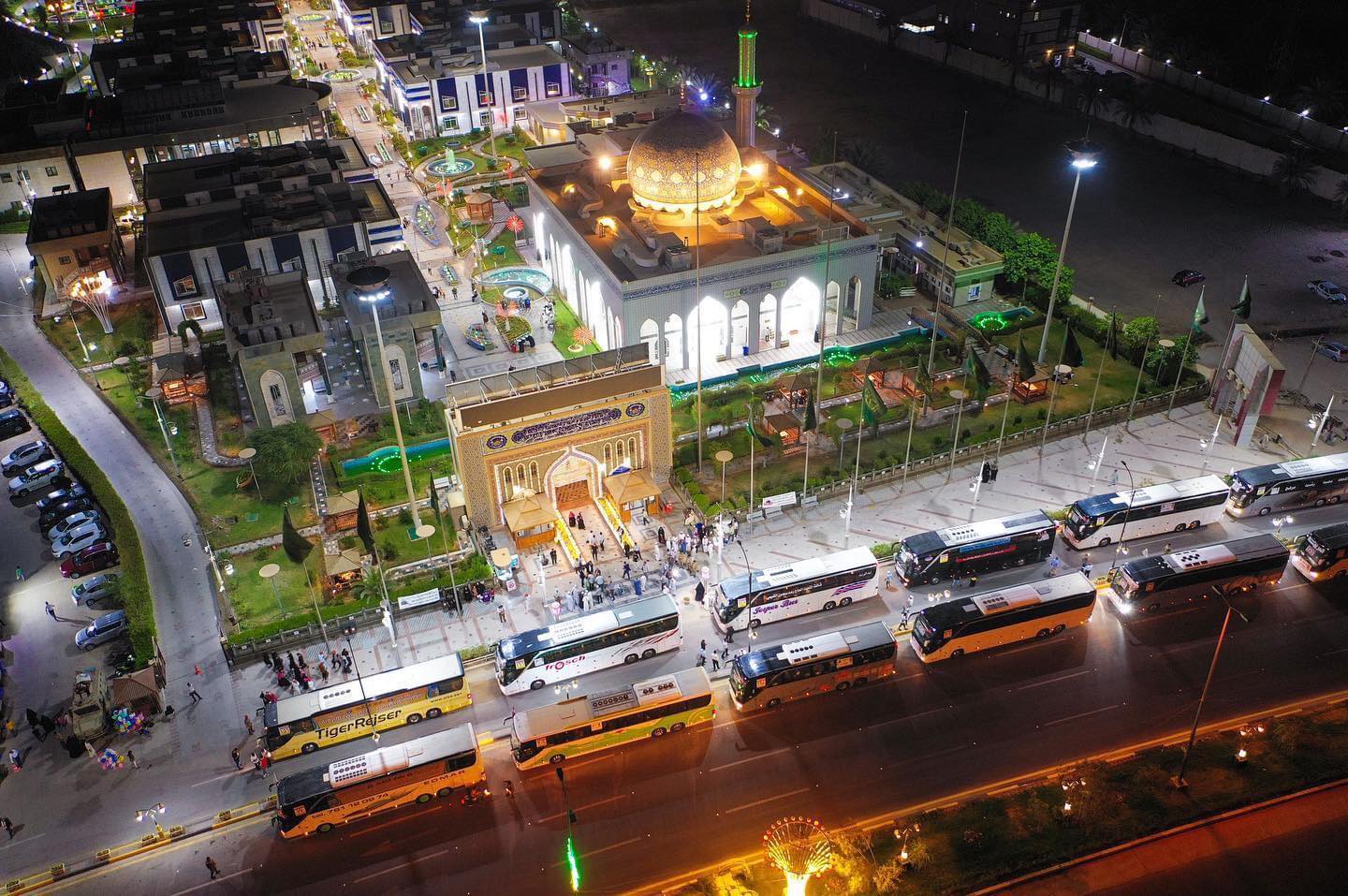 شاهد بالصور:مدينة سيد الاوصياء للزائرين في كربلاء تستقبل اول قافلة للحجاج العراقيين