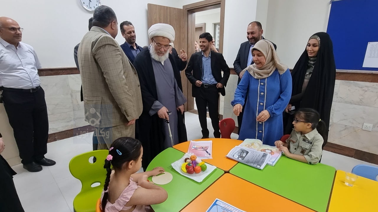 بالفيديو:ممثل المرجع السيبستاني يستقبل اطفال مرضى التوحد في اكاديمية السبطين بكربلاء المقدسة