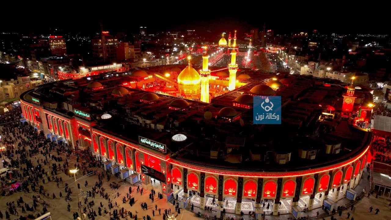 شاهد صور حصرية من الجو:كربلاء ليلة السابع من محرم الحرام 1444هج