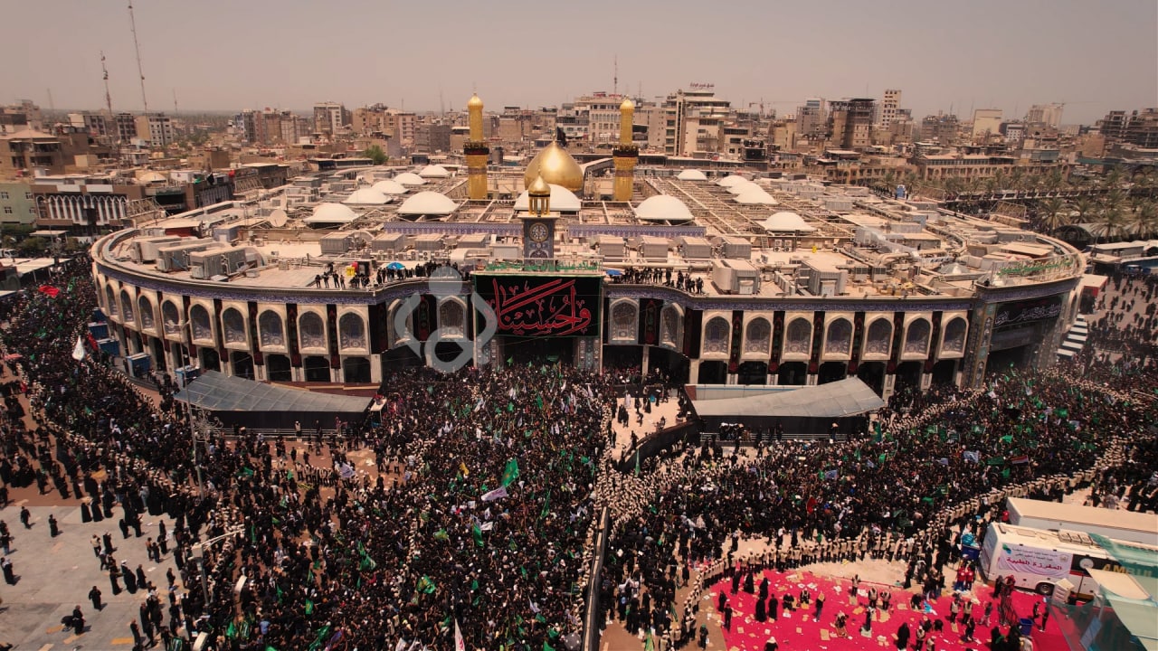 تصوير جوي لعزاء ركضة طويريج في كربلاء 1444 للهجره
