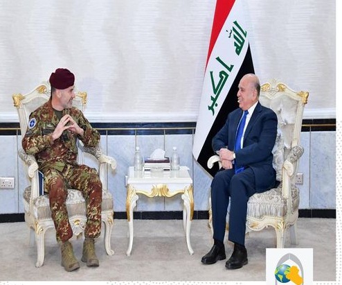 وزير الخارجية يستقبل قائد بعثة الناتو الجديد في العراق