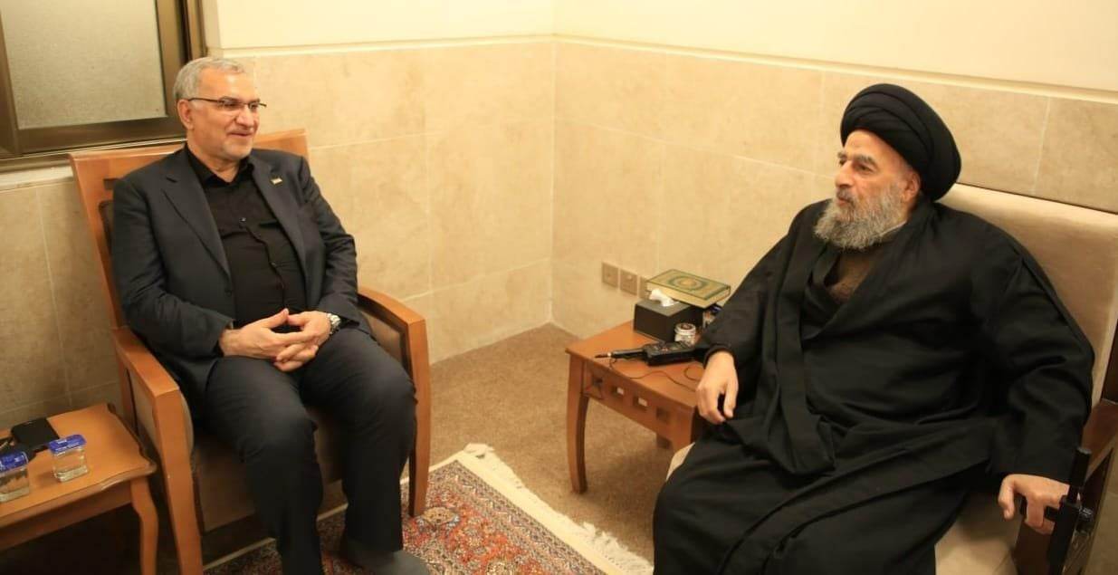 اية الله المدرّسي يستقبل وزير الصحة الإيراني  بمكتبه في كربلاء المقدسة