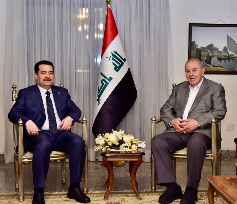 السوداني وعلاوي يناقشان عقد حوار وطني لتعديل الدستور