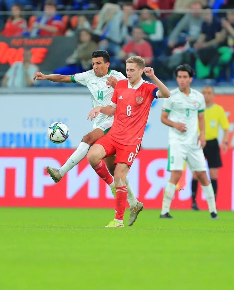 العراق يخسر أمام روسيا بثنائية ودياً