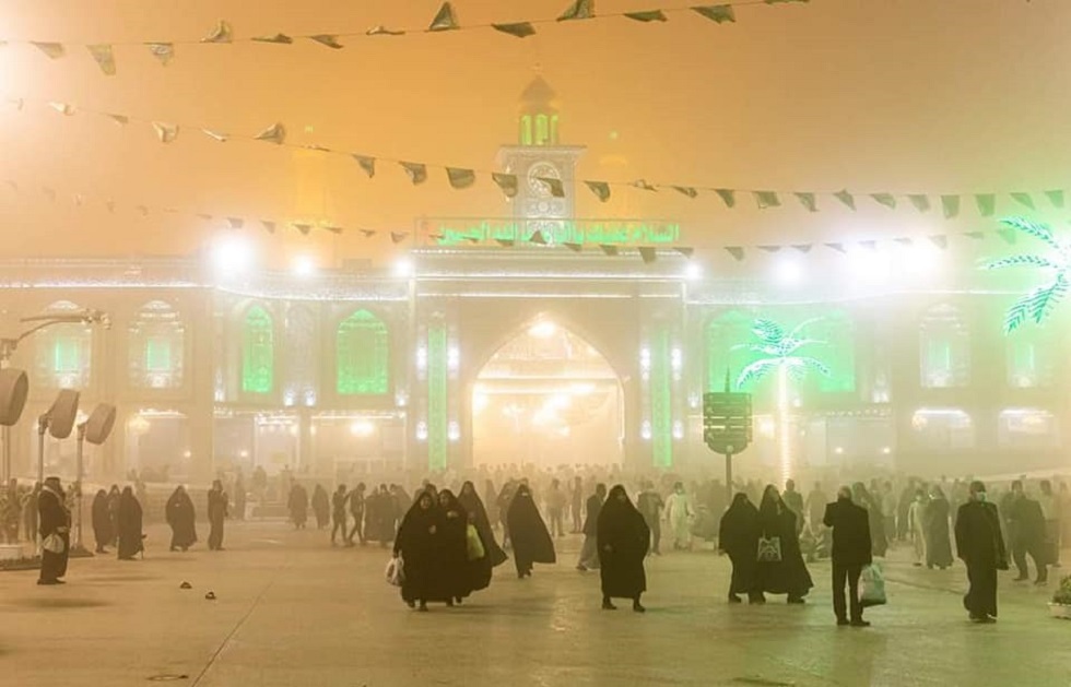 اكثر من 130 حالة اختناق بسبب العاصفة الترابية في كربلاء