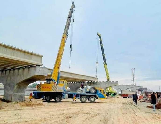 الإعمار نسب انجاز مشروع جسر شمال الناصرية وصلت الى (٨٢)  بالمئة