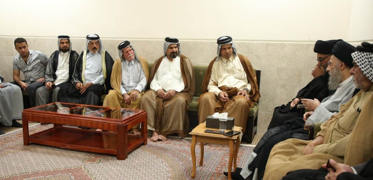 اية الله المدرّسي يدعو  شيوخ العشائر الى التفقه بالدين