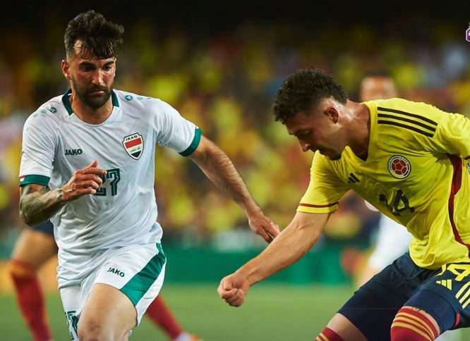 المنتخب العراقي يخسر بهدف من كولومبيا بمباراة ودية في اسبانيا