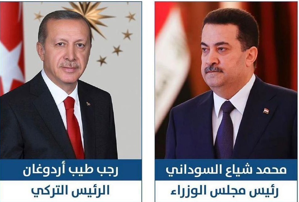 رئيس مجلس الوزراء محمد شياع السوداني يتلقى اتصالاً هاتفياً من الرئيس التركي