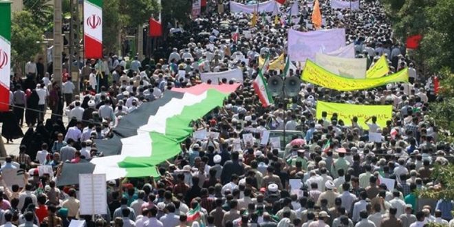 مظاهرات حاشدة في العراق ولبنان والأردن وإيران تنديداً بالعدوان الإسرائيلي على قطاع غزة