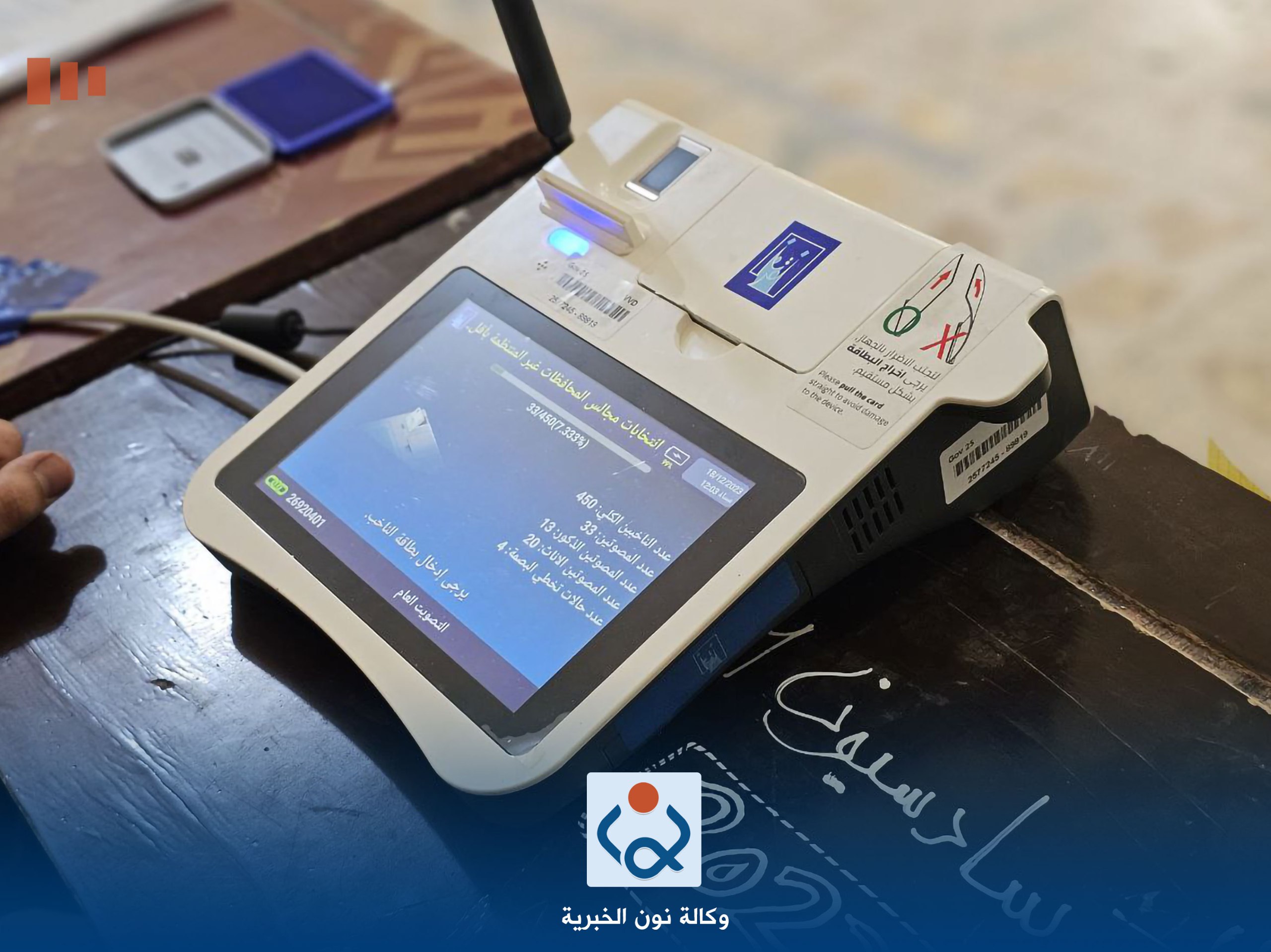 بالصور: اعداد المصوتين في احد المراكز الانتخابية بكربلاء لحد الساعة 12 ظهرا