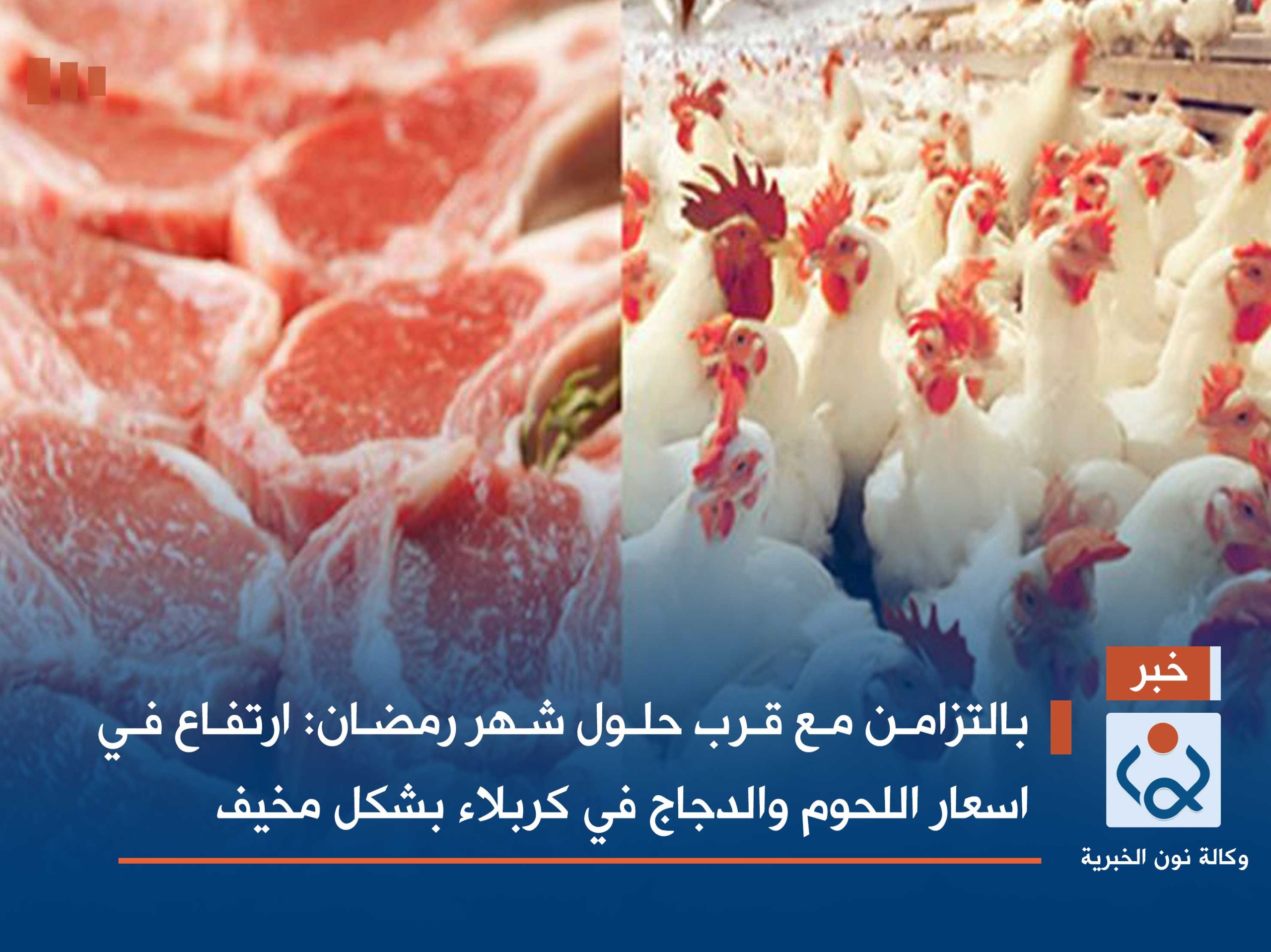 بالتزامن مع قرب حلول شهر رمضان:ارتفاع في اسعار اللحوم والدجاج في كربلاء بشكل مخيف