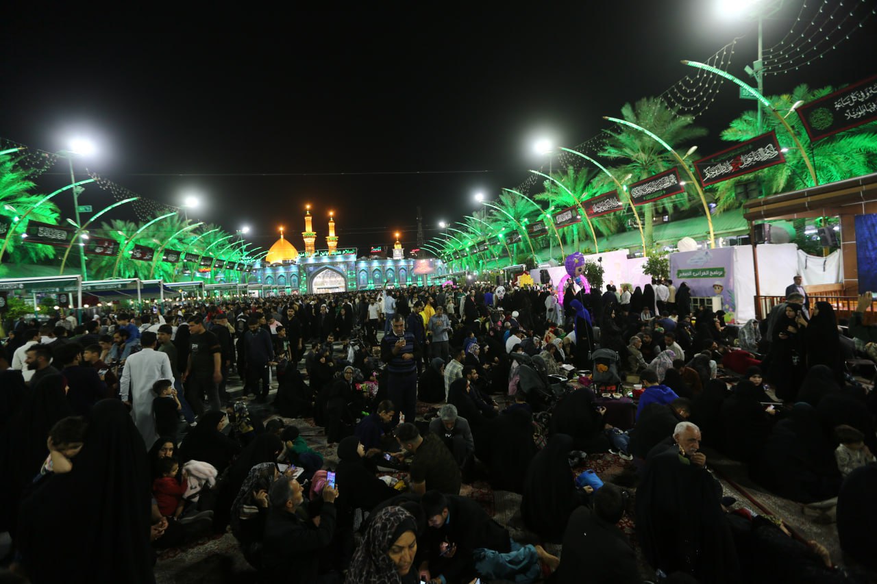 بالصور:كربلاء المقدسة وحرم الامام الحسين وقت السحر ليلة الجمعة الثانية من شهر رمضان المبارك