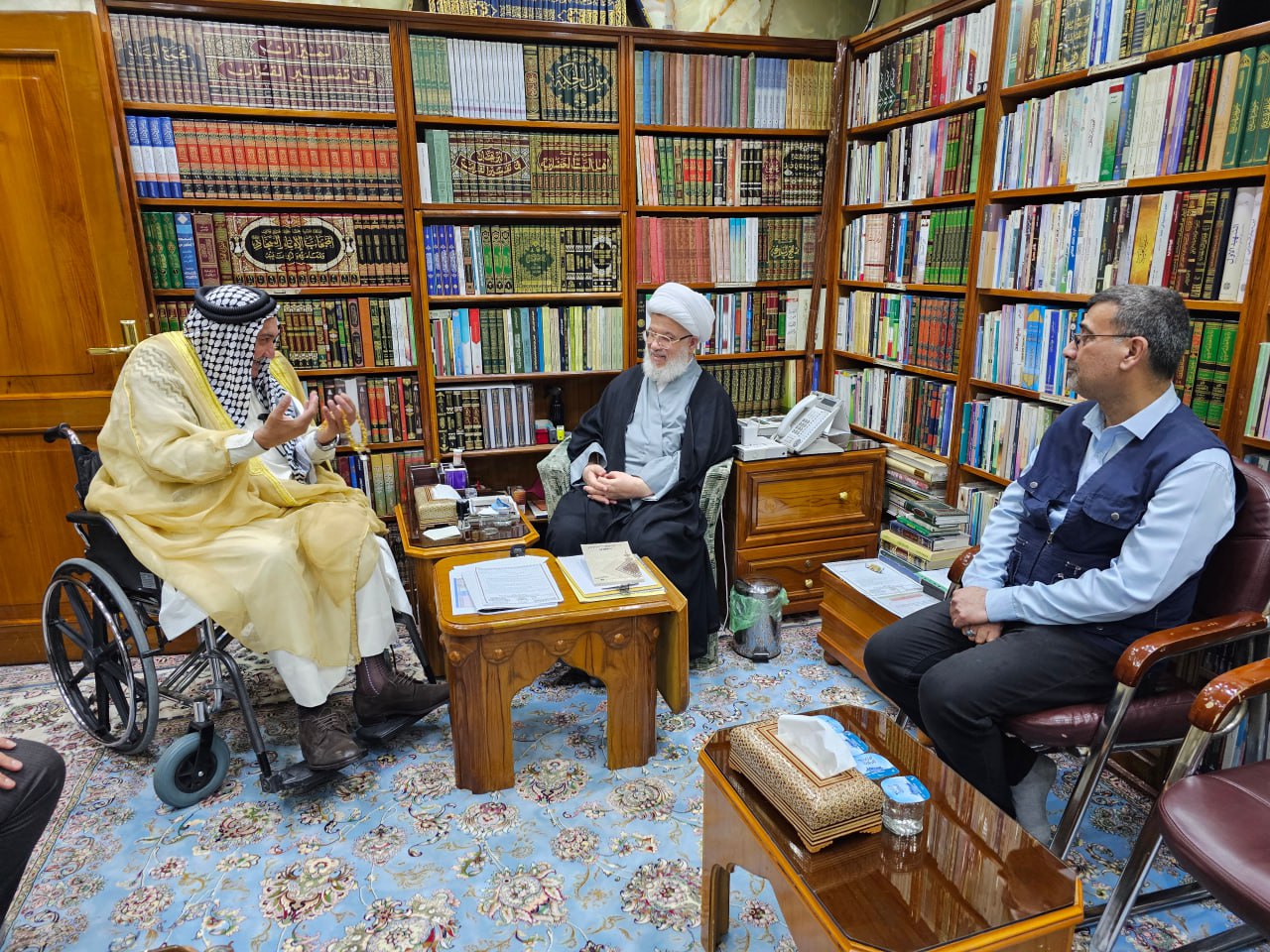 الأمير سالم الخيون يلتقي بممثل المرجع  السيستاني:الذين اساءوا للعتبات اساءوا لشعب بني أسد(فيديو)