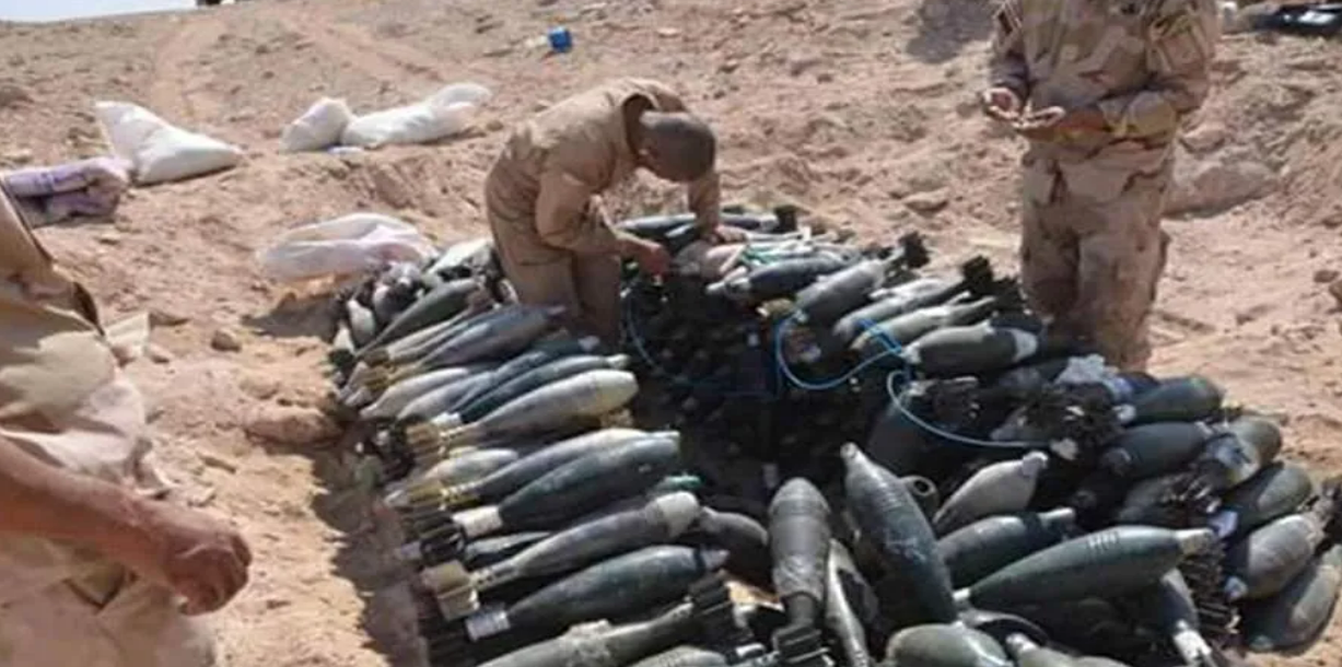 ضبط كدس للأعتدة والأسلحة مخبأة تحت الأرض في نينوى