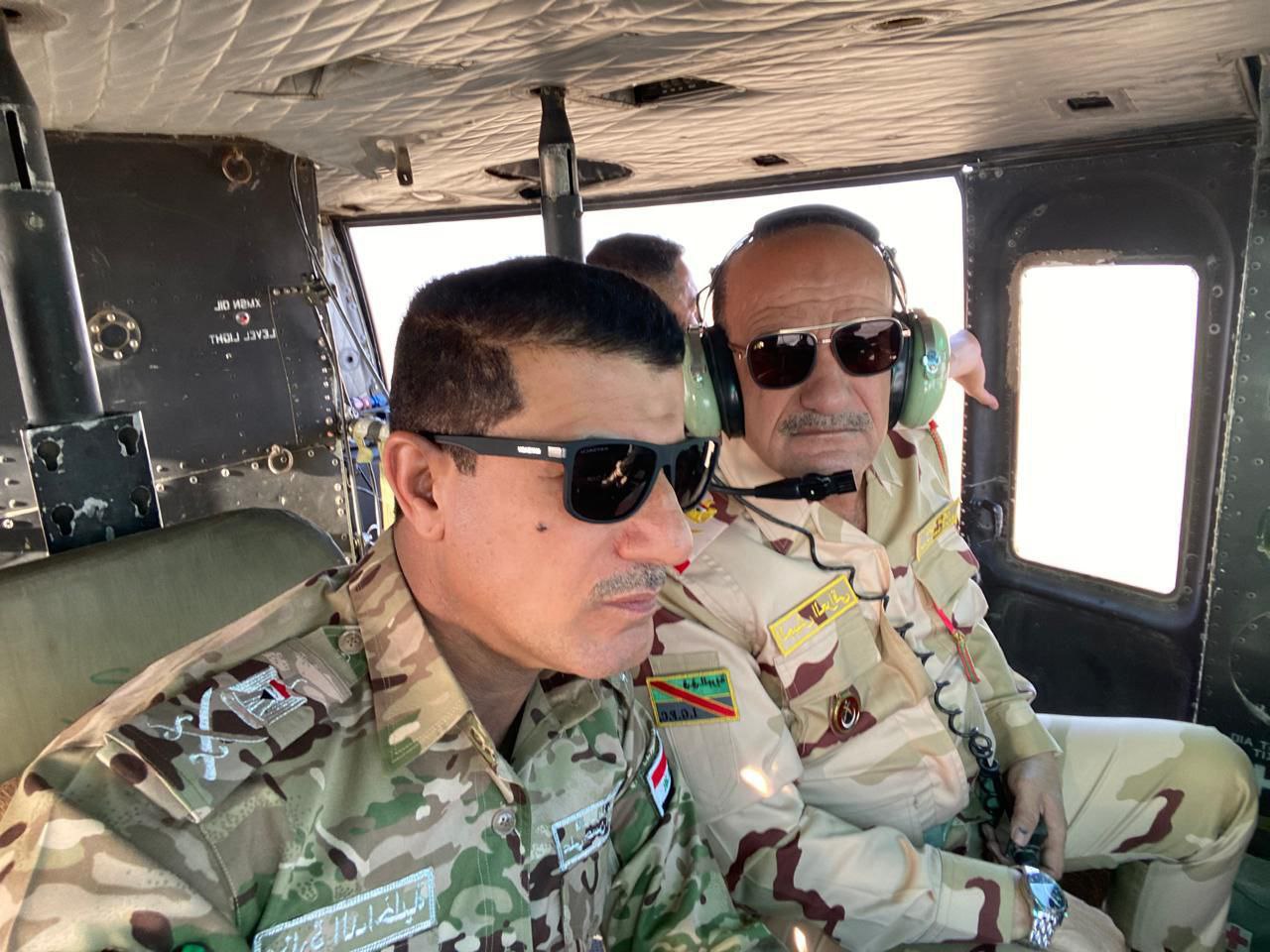 قوّة أمنية خاصة تنفذ واجب امني بواسطة طيران الجيش لملاحقة مطلوبين في ميسان