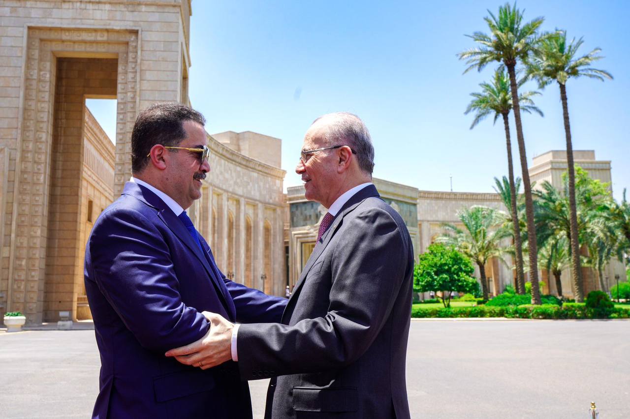 السوداني يستقبل نظيره الفلسطيني ويؤكد جهوزية العراق لتقديم الدعم والعون لشعبنا في غزّة