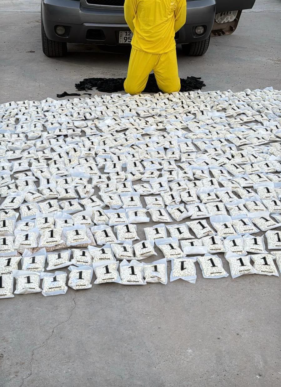 إحباط محاولة تهريب ٦٠٠ الف "حبة مخدرة" في منفذ السفوان الحدودي.