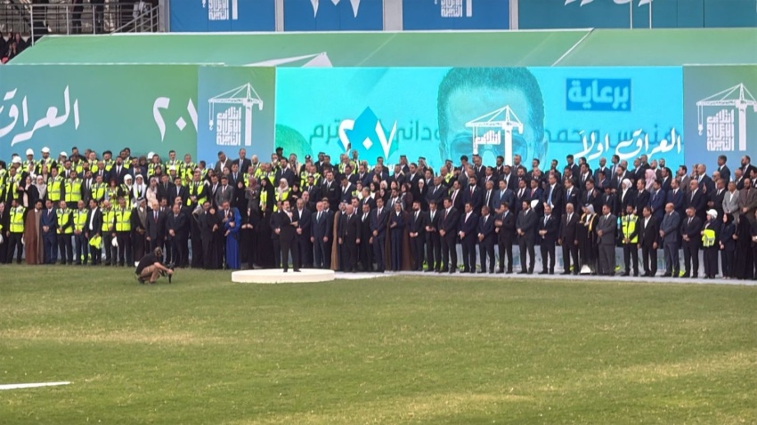 السوداني يعلن من ملعب كربلاء إطلاق قائمته الانتخابية رسميا للمنافسة في الانتخابات