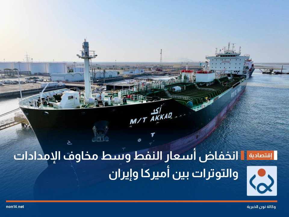 انخفاض أسعار النفط وسط مخاوف الإمدادات والتوترات بين أميركا وإيران