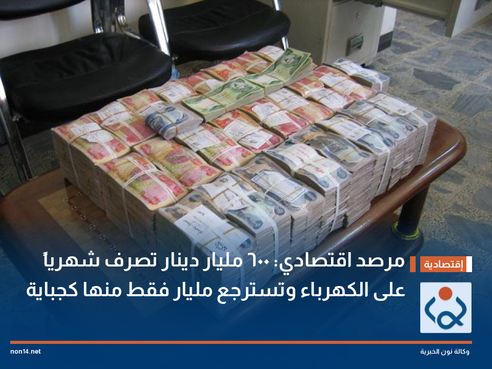 مرصد اقتصادي: 600 مليار دينار تصرف شهرياً على الكهرباء وتسترجع مليار فقط منها كجباية