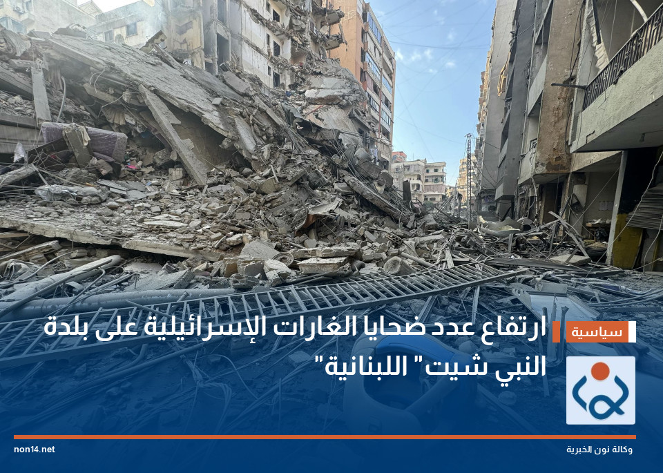 ارتفاع عدد ضحايا الغارات الإسرائيلية على بلدة "النبي شيت" اللبنانية