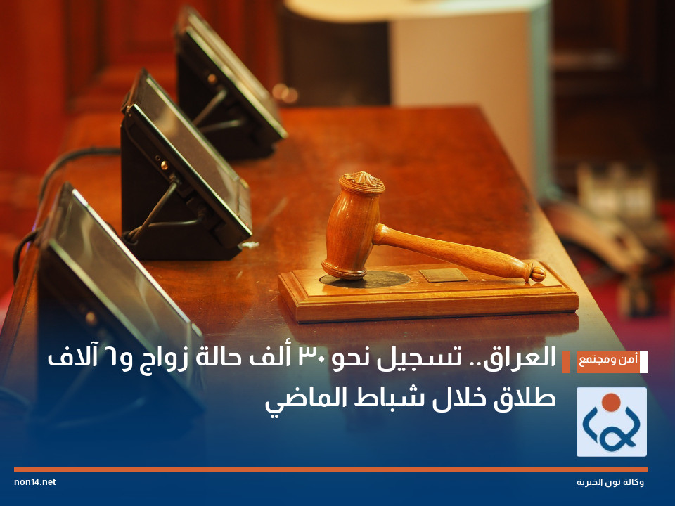 العراق.. تسجيل نحو 30 ألف حالة زواج و6 آلاف طلاق خلال شباط الماضي