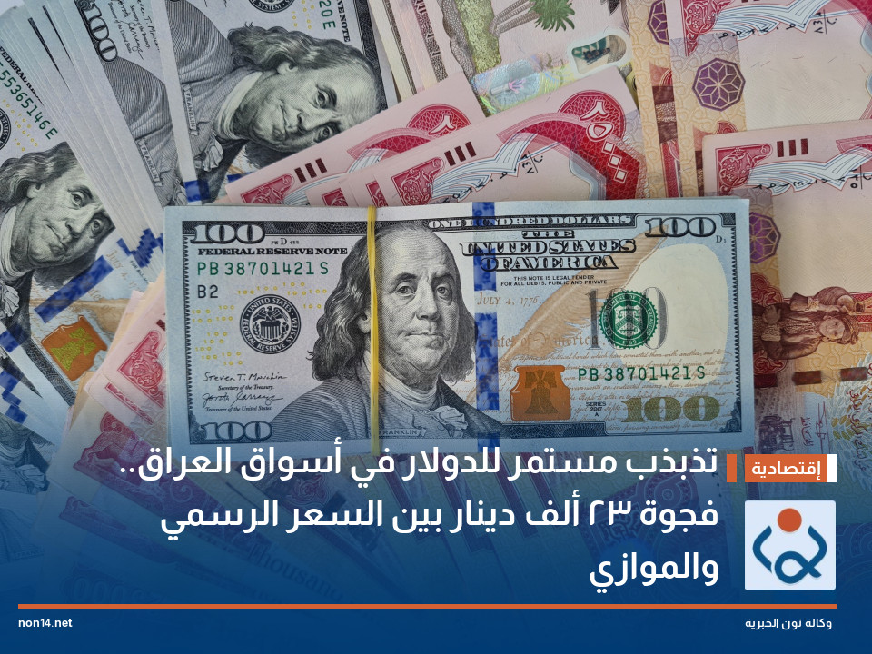 تذبذب مستمر للدولار في أسواق العراق.. فجوة 23 ألف دينار بين السعر الرسمي والموازي