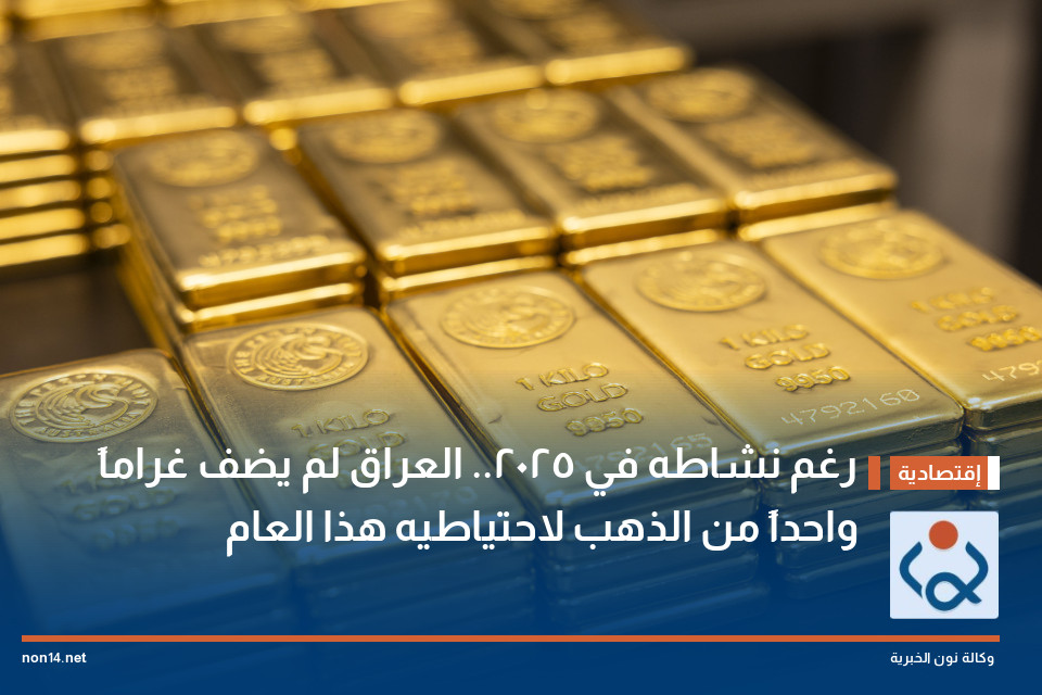 رغم نشاطه في 2025.. العراق لم يضف غراماً واحداً من الذهب لاحتياطيه هذا العام