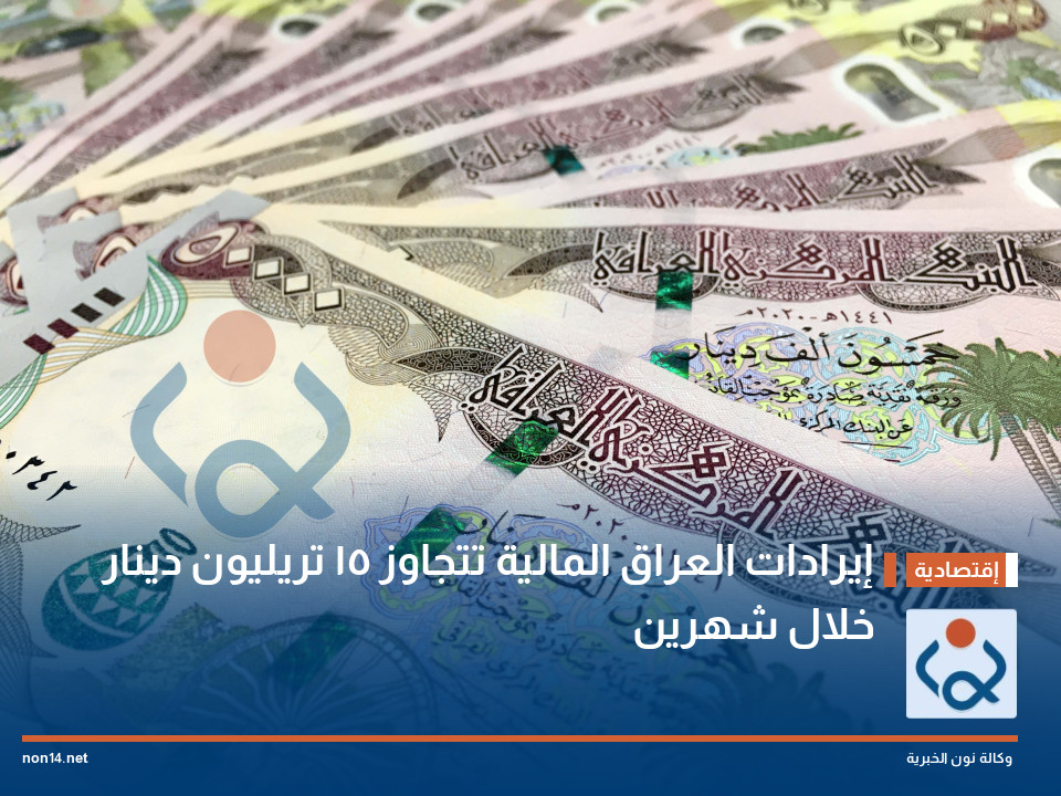إيرادات العراق المالية تتجاوز 15 تريليون دينار خلال شهرين