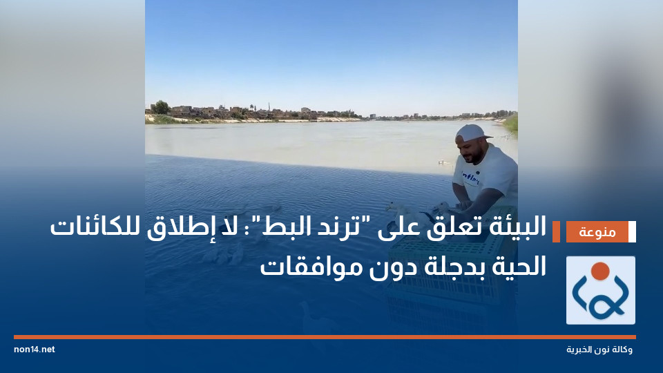البيئة تعلق على "ترند البط": لا إطلاق للكائنات الحية بدجلة دون موافقات