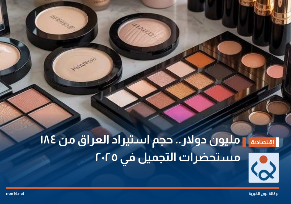 184 مليون دولار.. حجم استيراد العراق من مستحضرات التجميل في 2025