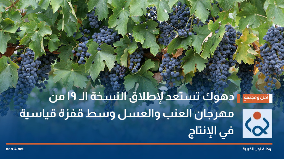 دهوك تستعد لإطلاق النسخة الـ 19 من مهرجان العنب والعسل وسط قفزة قياسية في الإنتاج