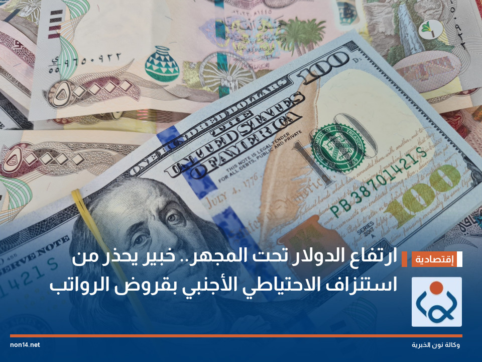 ارتفاع الدولار تحت المجهر.. خبير يحذر من استنزاف الاحتياطي الأجنبي بقروض الرواتب