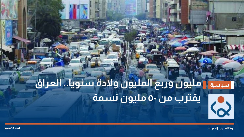 مليون وربع المليون ولادة سنوياً.. العراق يقترب من 50 مليون نسمة