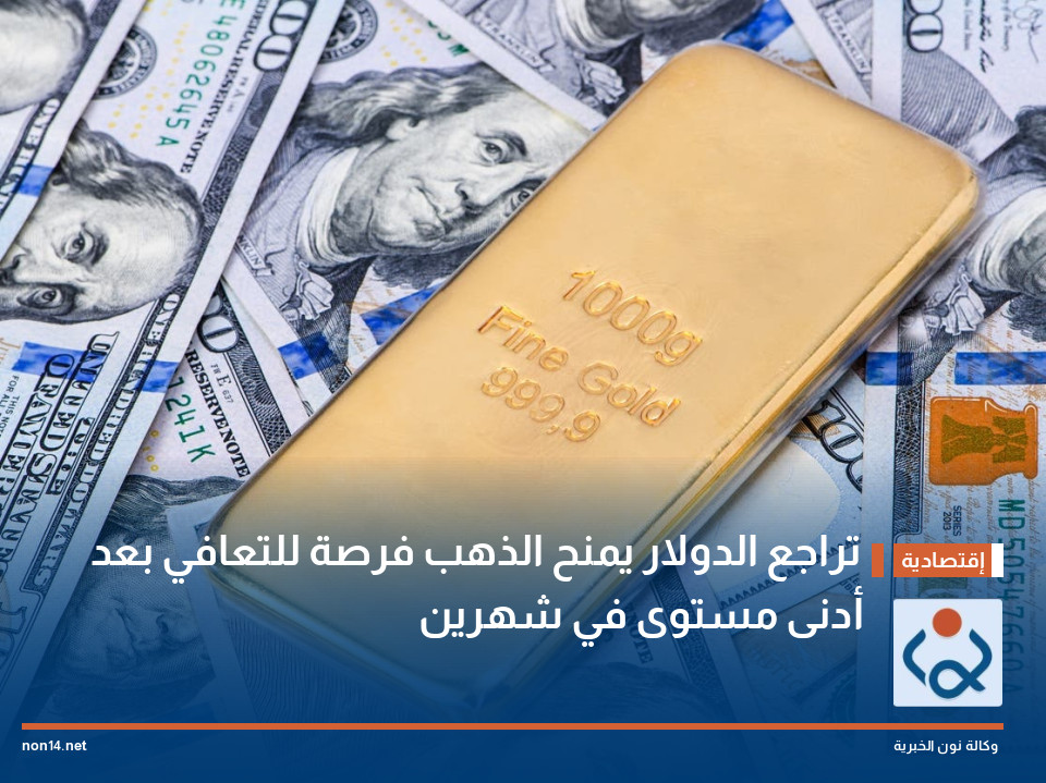 تراجع الدولار يمنح الذهب فرصة للتعافي بعد أدنى مستوى في شهرين